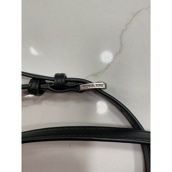 MICHAEL KORS Black Suede & Leather Brooklyn Grommet Crossbody Bag - Picture 8 of 8